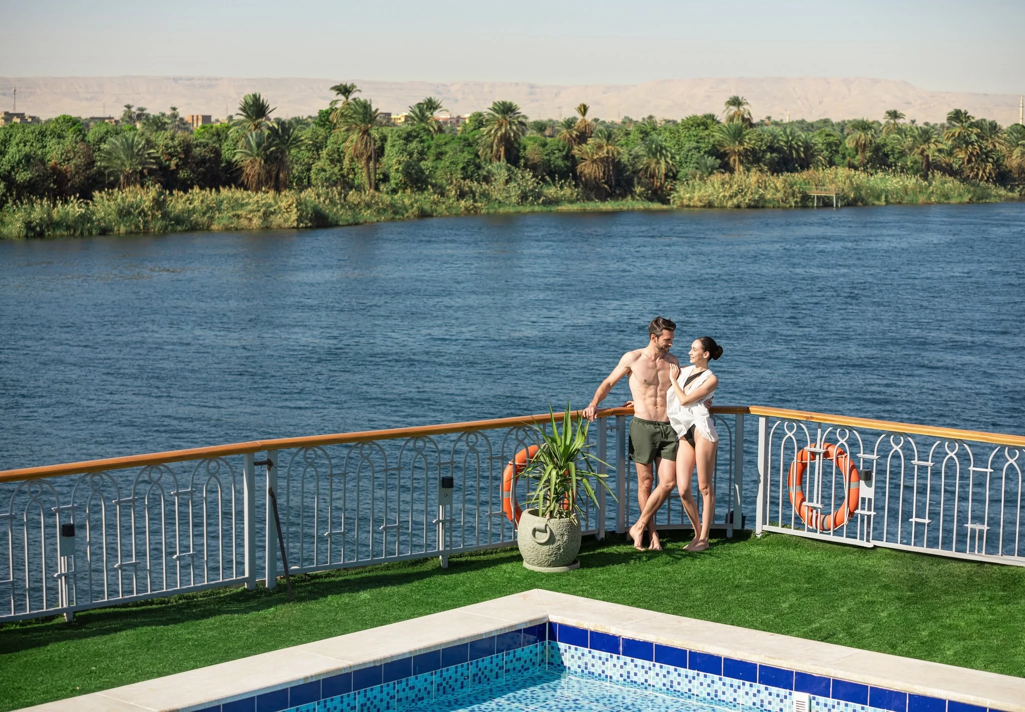 Sun deck of the Nile Capital Nile Cruise Nile cruise